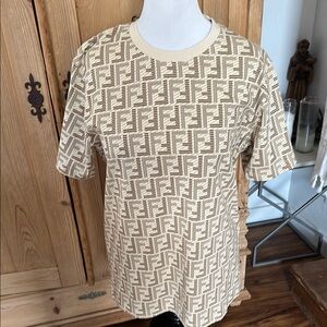 Fendi Beige Monogram T-Shirt